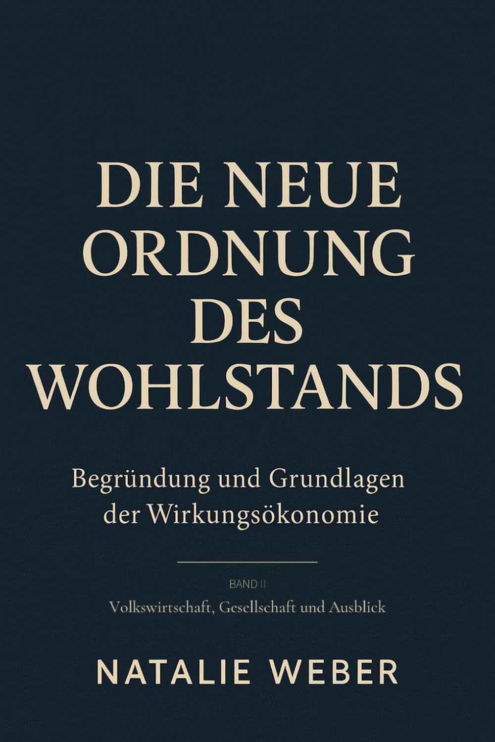Offizielles Cover: Die neue Ordnung des Wohlstands. Band II: Volkswirtschaft, Gesellschaft und Ausblick von Natalie Weber
