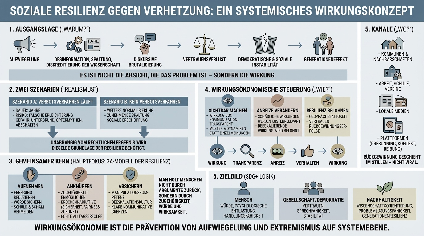 Abbildung aus dem Beitrag Soziale Resilienz gegen Verhetzung - Ein wirkungsökonomisches Gesamtkonzept für Demokratie, Gesellschaft und Zukunftsfähigkeit
