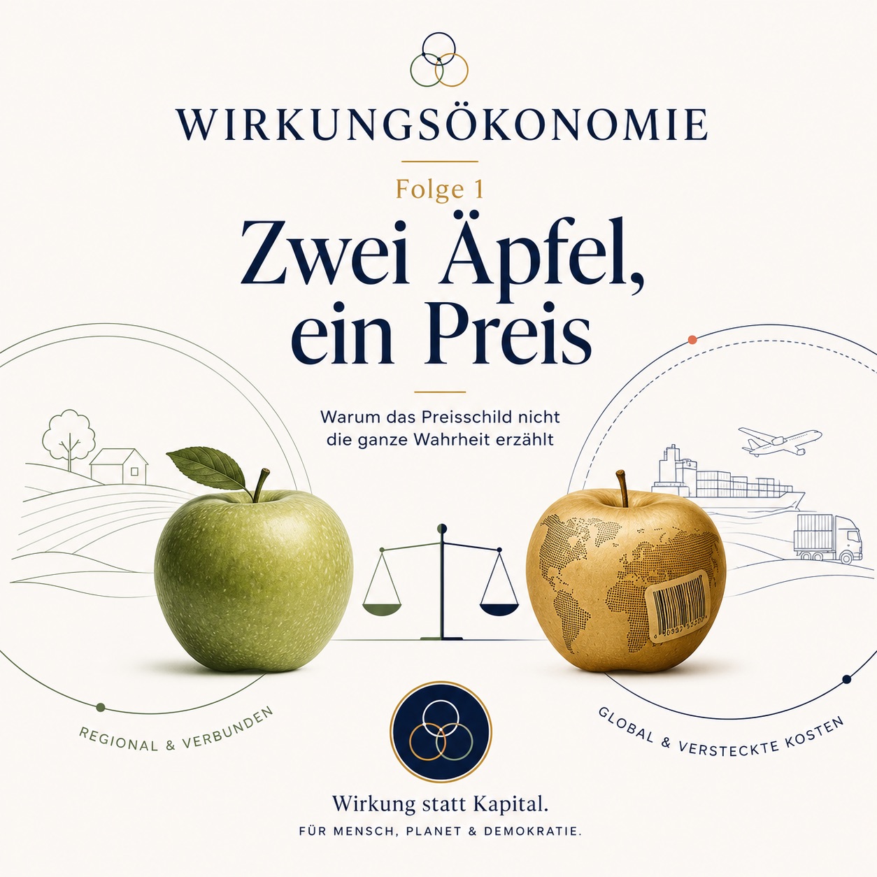 Podcast-Cover zu Folge 1: Zwei Äpfel, ein Preis.